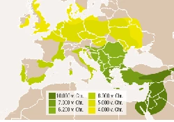 Vom Nahen Osten bis nach Nordeuropa  die Verbreitung alter Getreidearten begann vor rund 12.000 Jahren. (c) INITIATIVE URGETREIDE